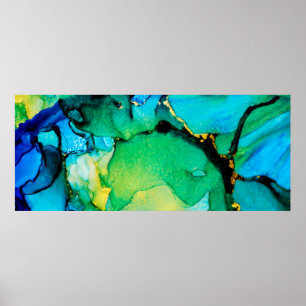 Poster AZUL PERSA, verde chartreuse. Arte muito bonita