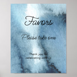 Poster Azul poeirento Favor de levar um