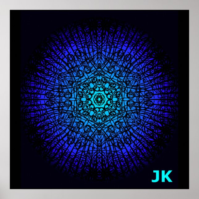 Pôster Azul radiante (Frente)