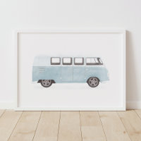 Azul Retro Van Nursery Decor