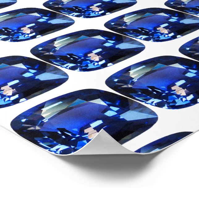 Poster Azul-safira (Borda)