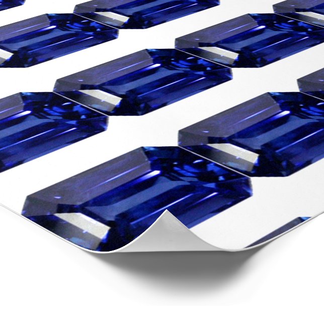 Poster Azul-safira (Borda)