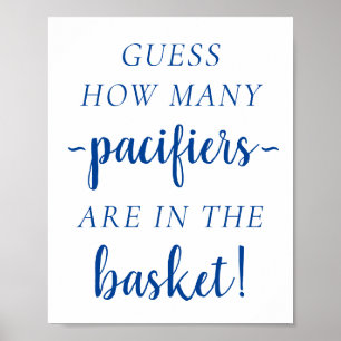 Poster Azul Simples Quantos   Jogo de Adivinhação Cerulen