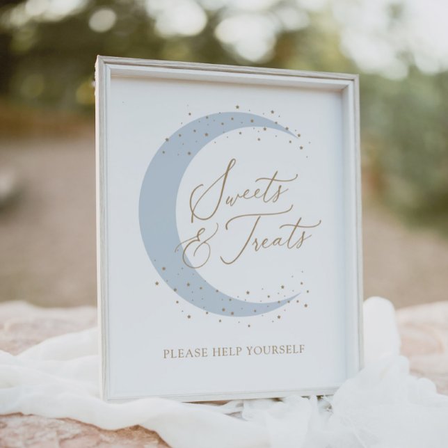 Poster Azul sobre o Chá de fraldas da Lua Doce e Tratamen (Criador carregado)