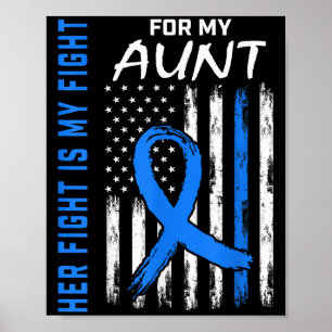Poster Azul, Sua Luta É Minha Camisa De Consciência Da Di