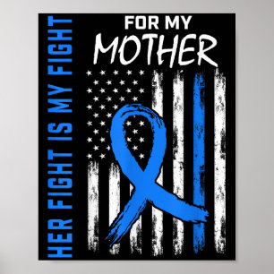 Poster Azul, Sua Luta É Minha Camisa De Consciência Da Di