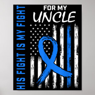 Poster Azul Sua Luta É Minha Camisa De Consciência Da Dia
