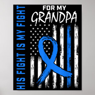 Poster Azul Sua Luta É Minha Camisa De Consciência Da Dia