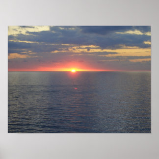 Poster azul sunset