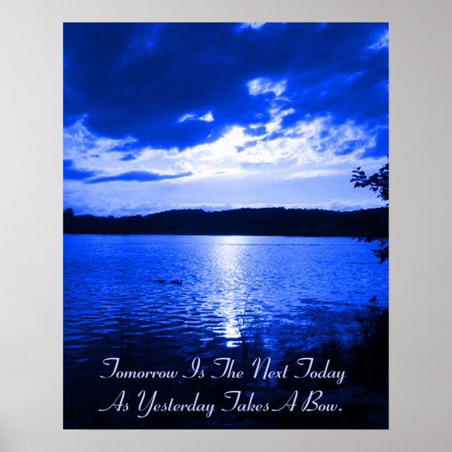 Pôster Azul sunset 2 (Frente)