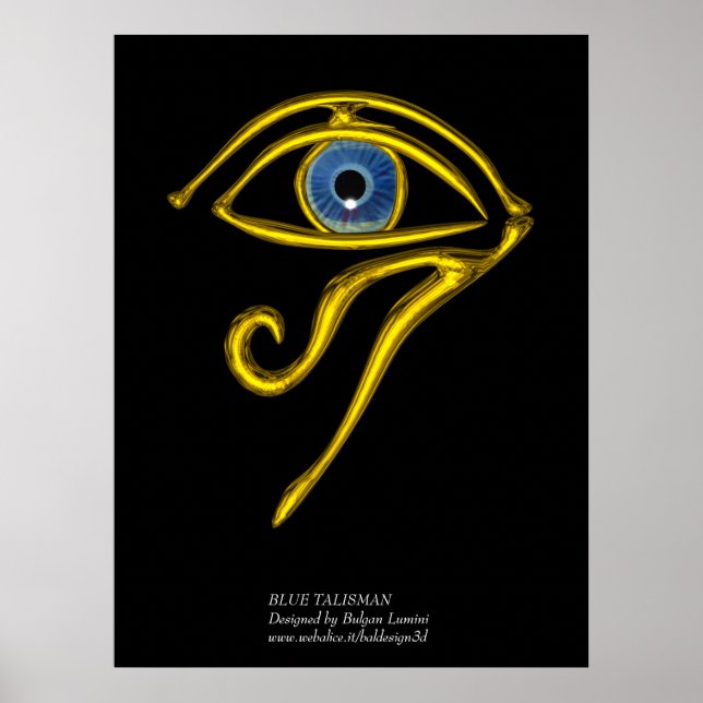PÔSTER AZUL TALISMAN/OLHOS DE HORO DOURADO (Frente)