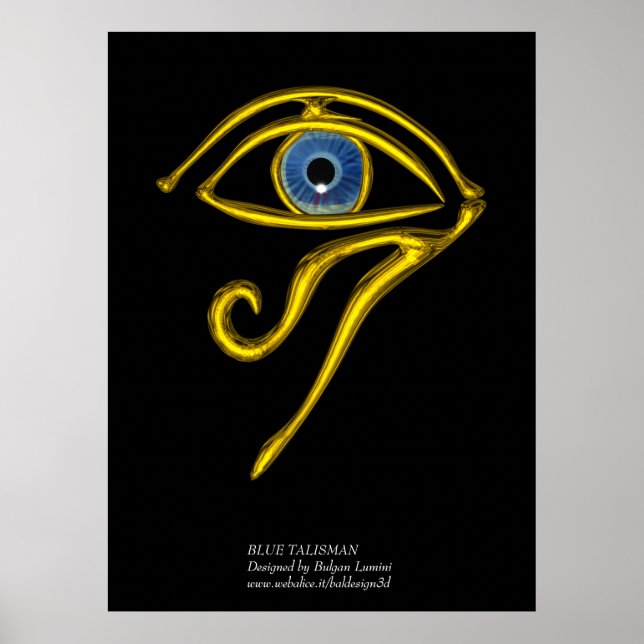 PÔSTER AZUL TALISMAN/OLHOS DE HORO DOURADO (Frente)