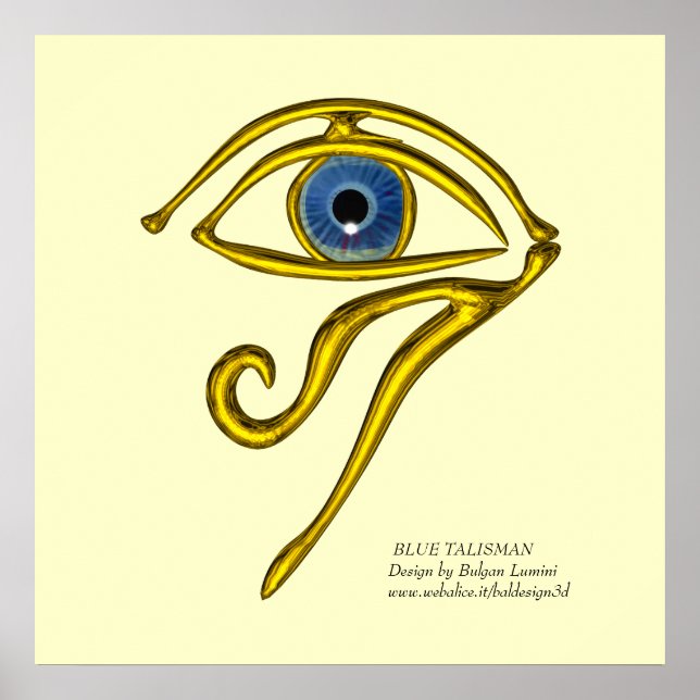 PÔSTER AZUL TALISMAN/OLHOS DE HORO DOURADO (Frente)