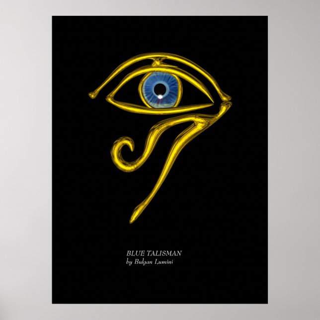 PÔSTER AZUL TALISMAN/OLHOS DE HORO DOURADO (Frente)