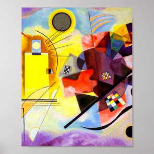 Poster Azul vermelho-amarelo por Vassily Kandinsky