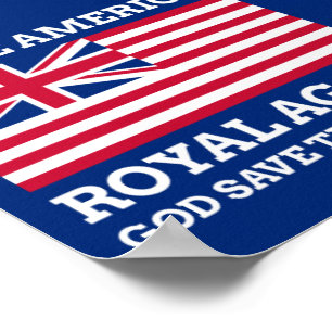 Poster Azul Vermelho Engraçado Torna a América novamente 