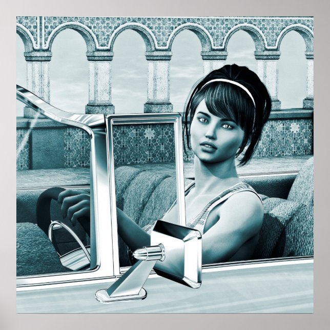 Poster Azul Vintage (Frente)