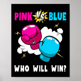 Poster Azul Vs Rosa Quem Ganhará O Sexo Festa De Revenda
