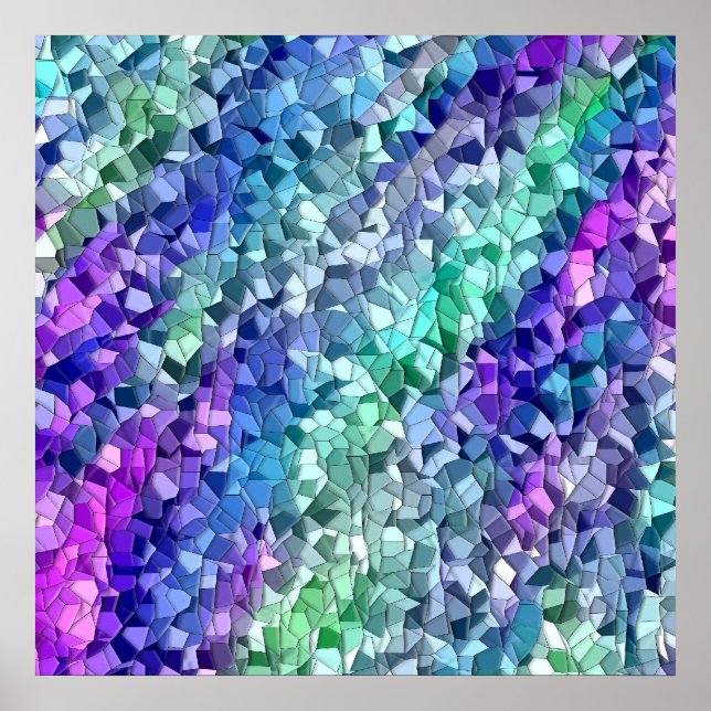 Pôster azulejo abstrato (Frente)