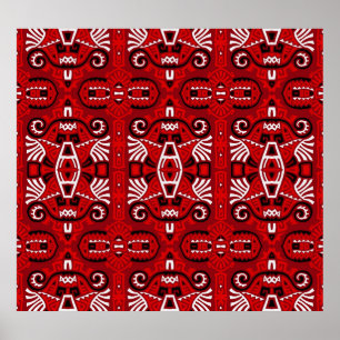Poster Azulejo Abstrato de étnico