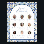 Poster Azulejo Azul Amalfi Conhece O Chá Noiva Bridesmaid<br><div class="desc">Pode ser personalizado para atender às suas necessidades. © Gorjo Designs. Feito para você através da plataforma Zazzle. // Procurando itens correspondentes? Outros artigos de papelaria do conjunto disponível na seção "coleções" da minha loja. // Nota: a foto usada é apenas uma imagem marcadora. Você precisará substituir por sua própria...</div>