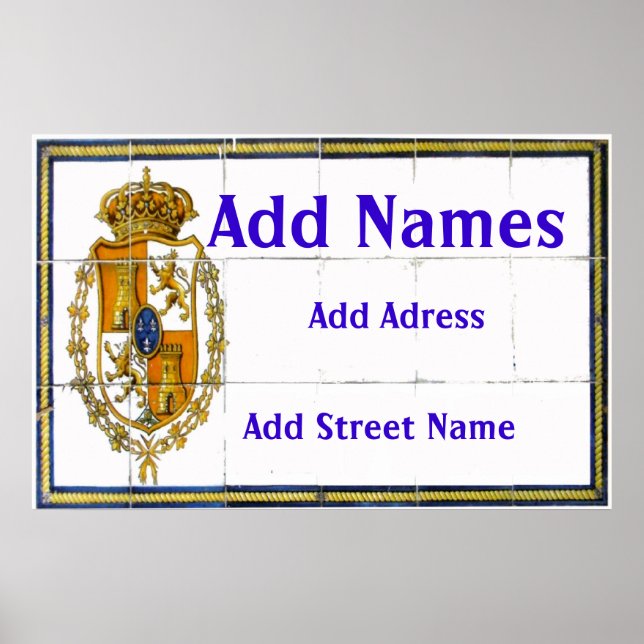 Poster Azulejo espanhol (Frente)