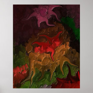 Poster Azulejo Florista 1 - 8 x10