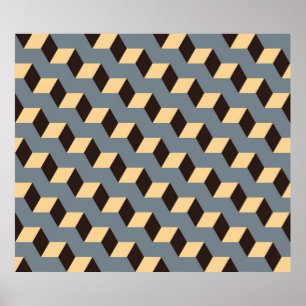 Poster azulejo geométrico sem costura com escadas cúbicas