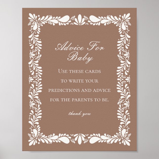 Poster Azulejo Mocha Brown Talavera - Conselho para Jogo  (Frente)