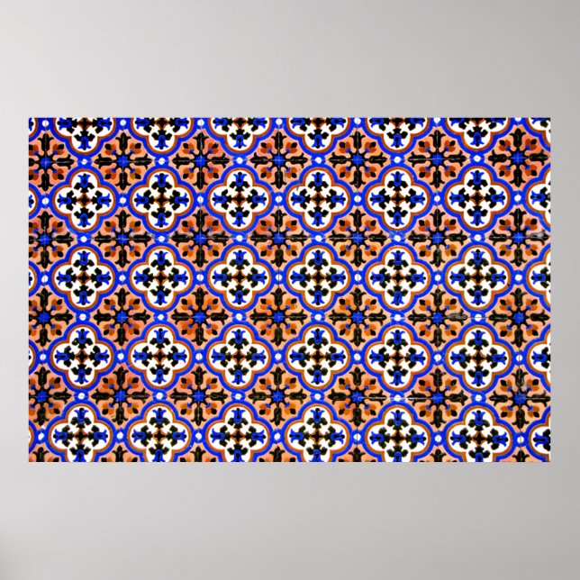 Pôster Azulejo Mórbido, Alhambra, Espanha (Frente)
