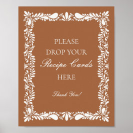 Poster Azulejo Talavera Espanhol Compartilhe uma Receita 