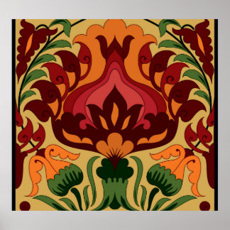 Poster Azulejo Vintage, decor Art Nouveau.