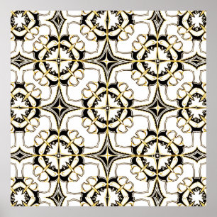 Poster Azulejo Vintage Luxe