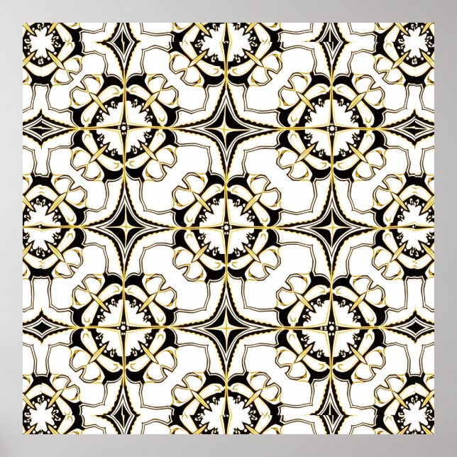 Poster Azulejo Vintage Luxe (Frente)