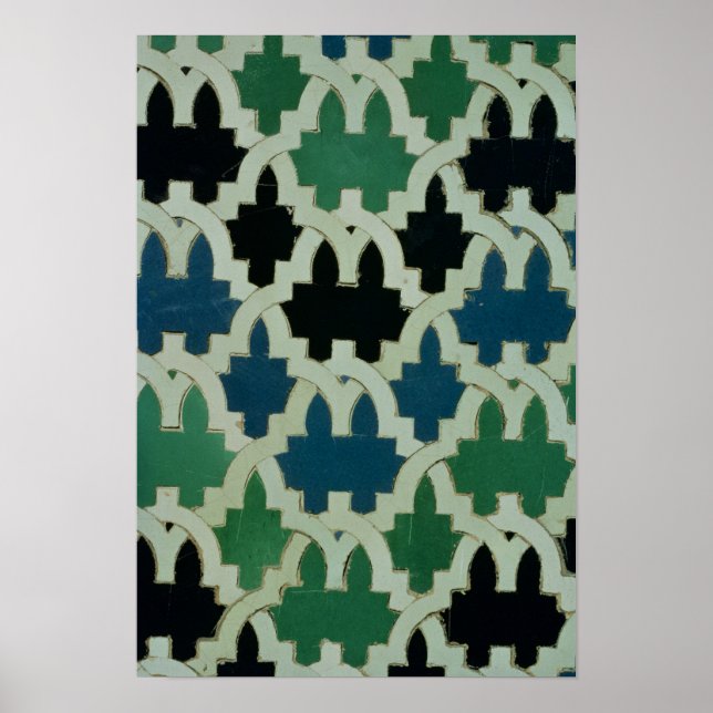 Poster Azulejos azulejos do trono dos Sultões (Frente)