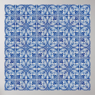 Pôster azulejos cerâmicos