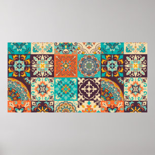 Poster Azulejos coloridos Azulejos. Português Tradiciona