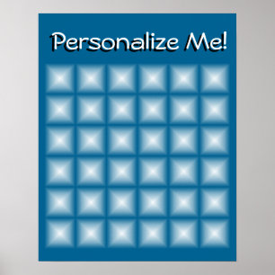 Pôster Azulejos De Gem De Espontamento Escolhe Sua Cor Pe