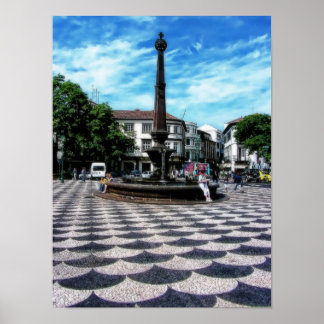 Pôster Azulejos de ilusão Art: Funchal, Madeira (Portugal