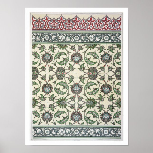 Pôster Azulejos de Muro da Mesquita de Cheykhoun, de Árab (Frente)