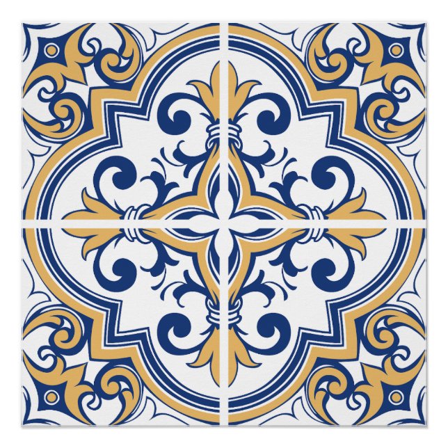 Pôster Azulejos em português 1 (Frente)