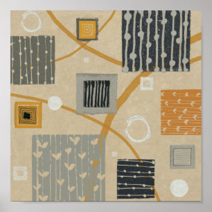 Pôster Azulejos Gráficos abstrato