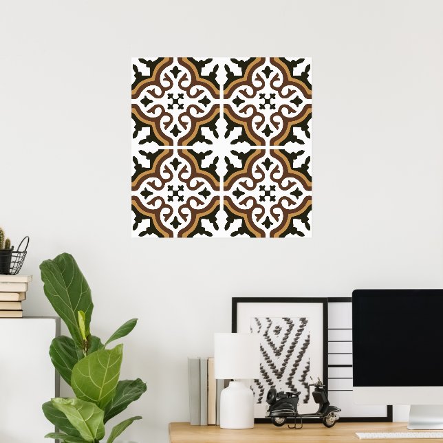 Poster Azulejos portugueses 3 (Escritório em casa)