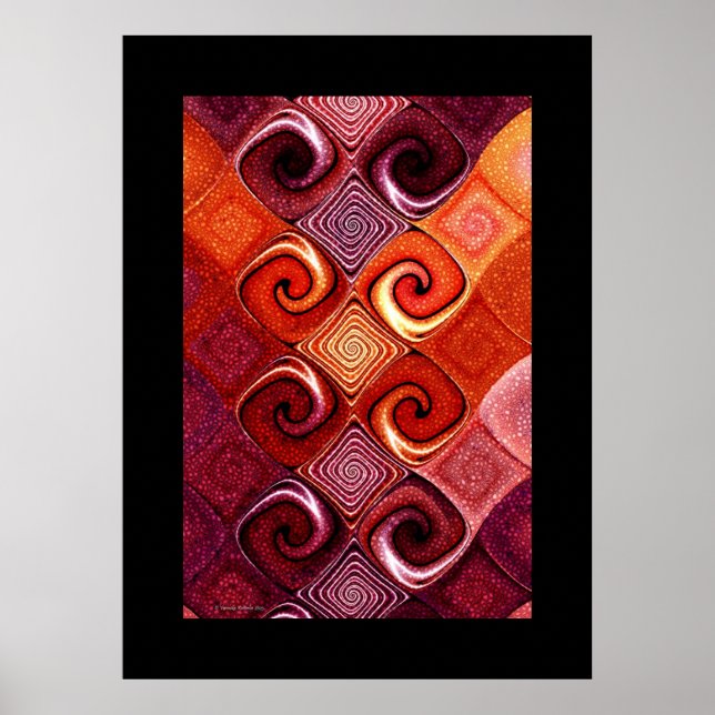 Pôster azulejos vermelhos (Frente)