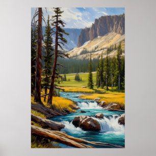 Poster Azure Stream em meio a um Vale Verde