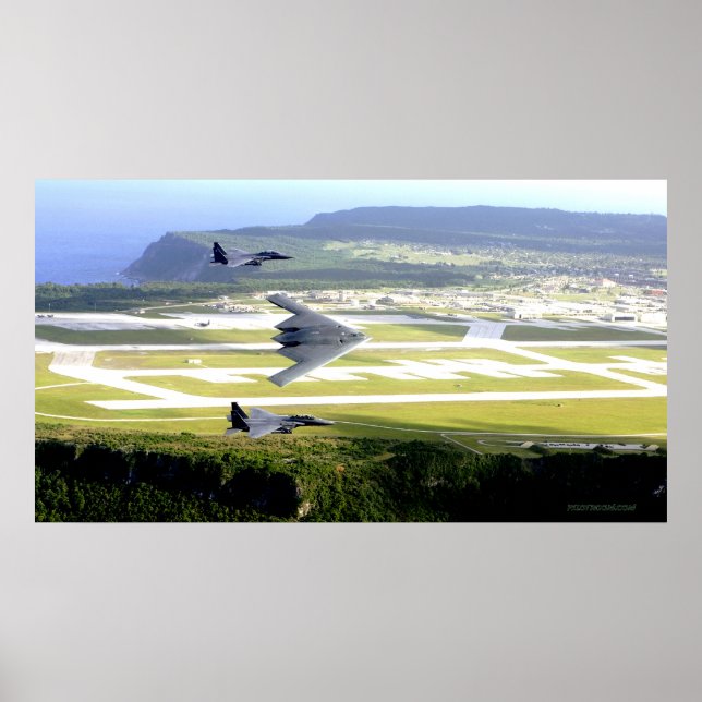 Poster B2 Furtivo com F15 Escort (Frente)