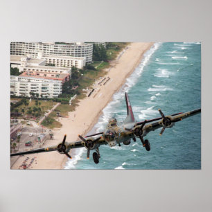 Pôster B-17 fora da costa de Florida