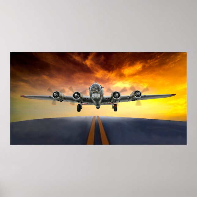 POSTER B-17 RETIRADA DO FORTALHO DE VOO (Frente)