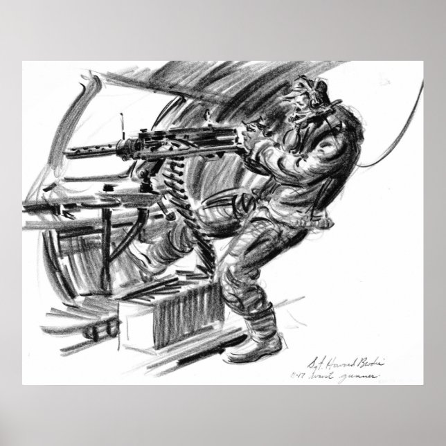 Poster B-17 Waist Gunner 1942 (Frente)
