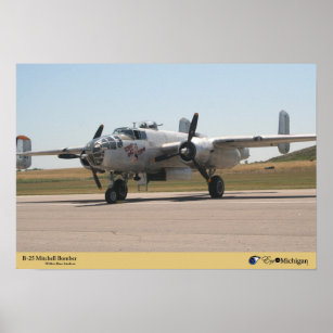 Poster B-25 Mitchell Bomber